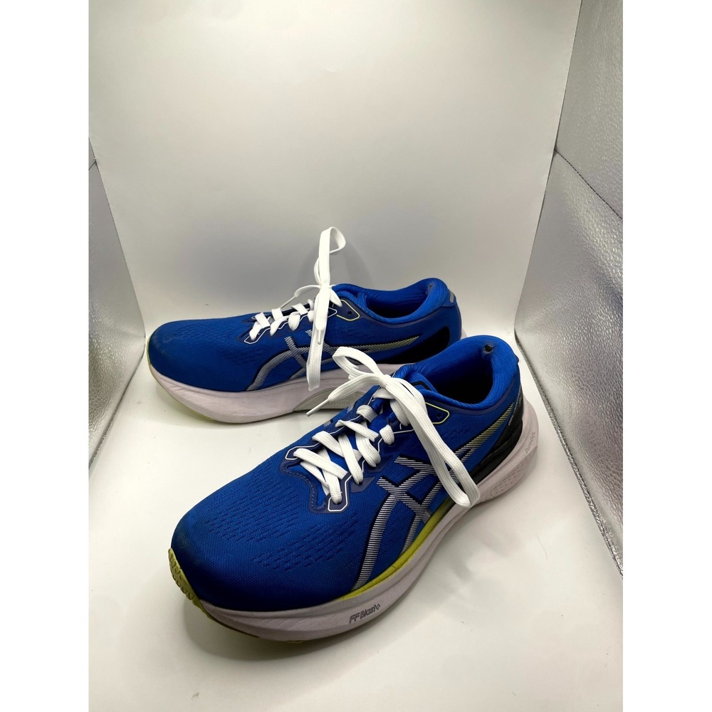 Asics Gel Kayano 30 1011B685 Mens US 9.5 Running Shoes Blue Glow Yellow Sneakers